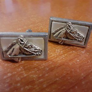 Vintage Horse Head Cuff Links